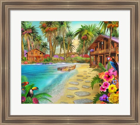 Framed Date Palm Island Print