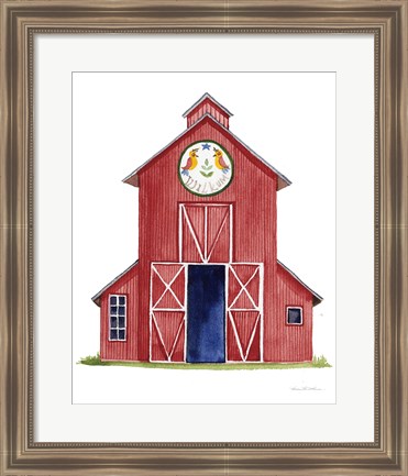 Framed Life on the Farm Barn Element II Print