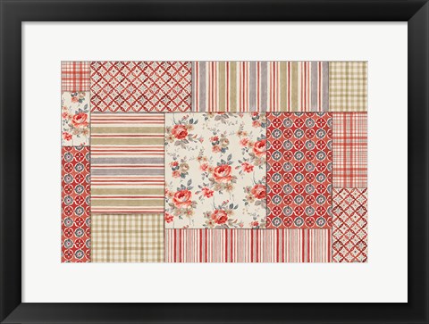 Framed Farm Patchwork III Print