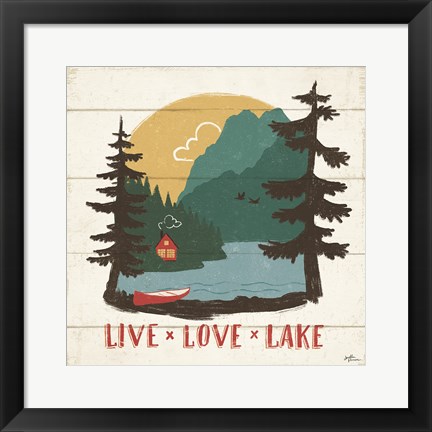 Framed Vintage Lake VII Print