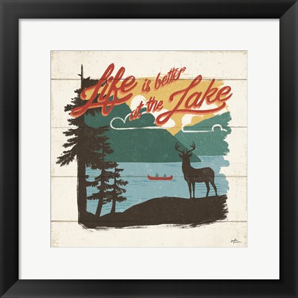 Framed Vintage Lake IV Print