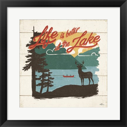 Framed Vintage Lake IV Print