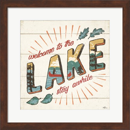 Framed Vintage Lake II Print