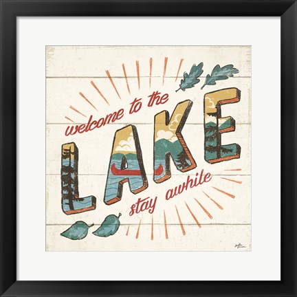 Framed Vintage Lake II Print