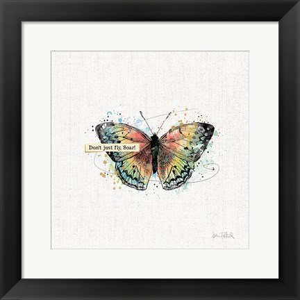 Framed Thoughtful Butterflies I Print