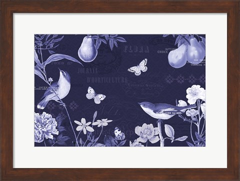 Framed Botanical Blue IV Print