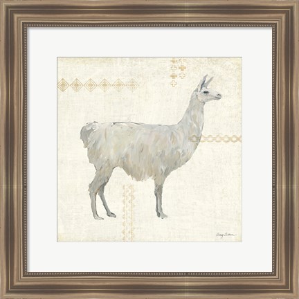 Framed Llama Land V Print