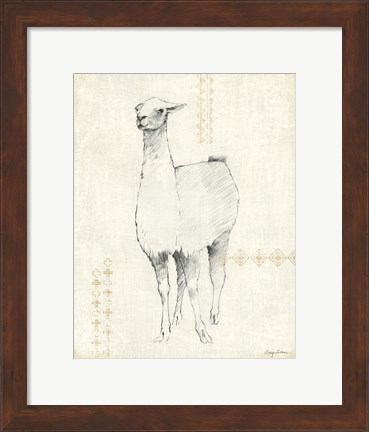 Framed Llama Land XII Print