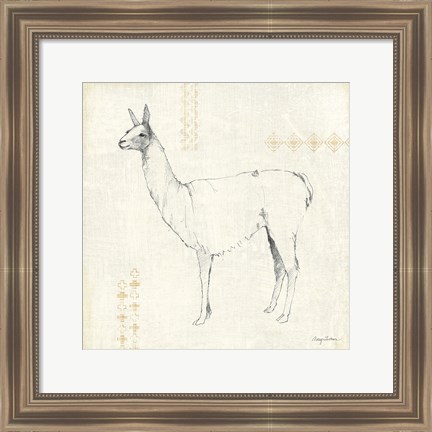 Framed Llama Land VIII Print