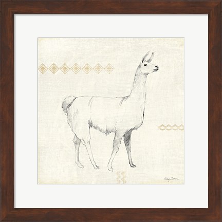 Framed Llama Land VII Print