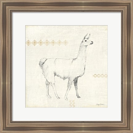 Framed Llama Land VII Print