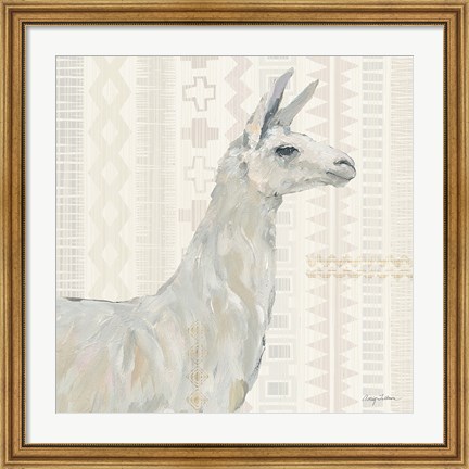 Framed Llama Land II Print