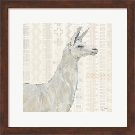 Framed Llama Land II Print