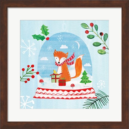 Framed Snow Globe Animals III Print