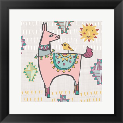 Framed Playful Llamas III Print