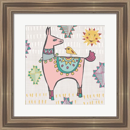 Framed Playful Llamas III Print