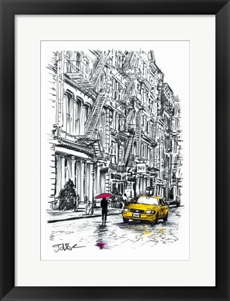 Framed Fire Escapes Study Print