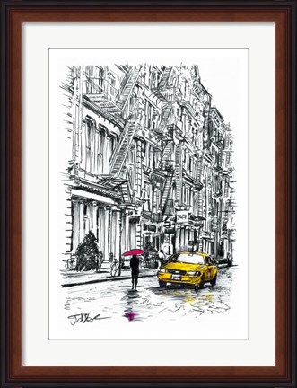 Framed Fire Escapes Study Print