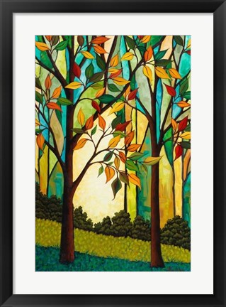 Framed Rusty Leaves Print