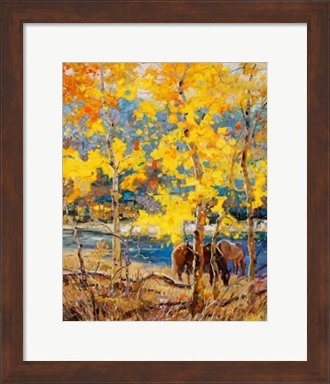 Framed Fall Grazing Print