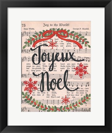 Framed Joyeux Noel Print