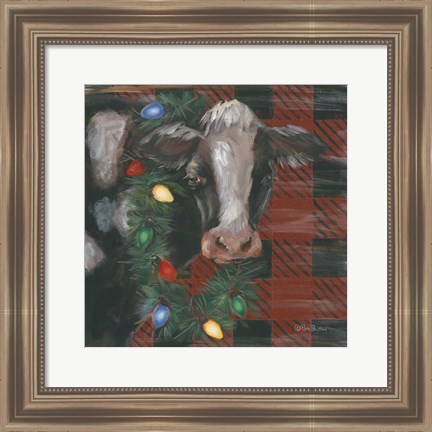 Framed Festive Cow Print