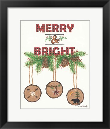 Framed Merry &amp; Bright Print