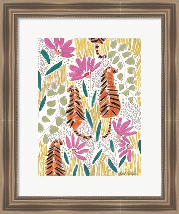 Framed Hello Tiger - Orange Print