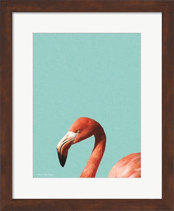 Framed Blue Flamingo Print