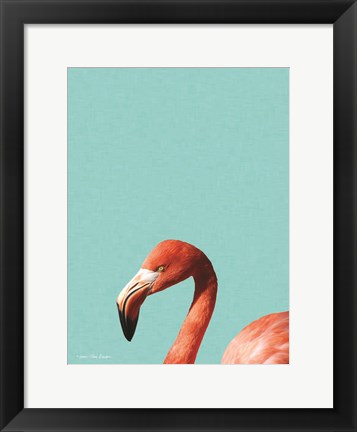 Framed Blue Flamingo Print