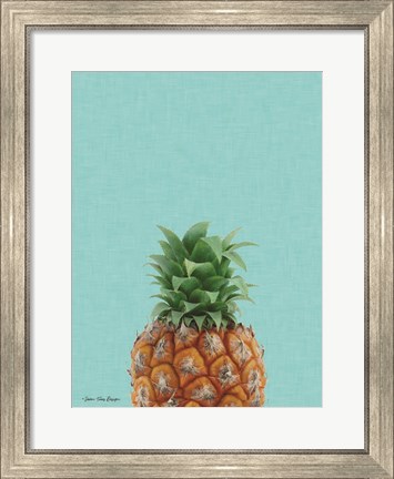 Framed Blue Pineapple Print