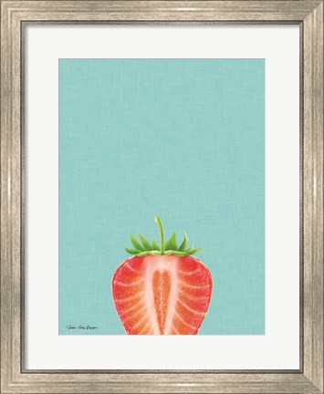 Framed Blue Strawberry Print