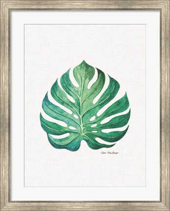 Framed Watercolor Monstera Leaf Print