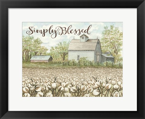 Framed Simply Blessed Print