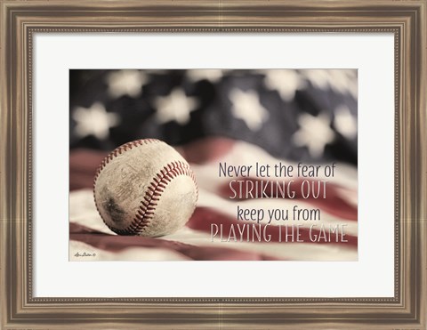 Framed Baseball - Playing the Game Print