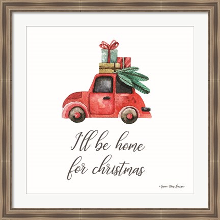 Framed I&#39;ll be Home for Christmas Print