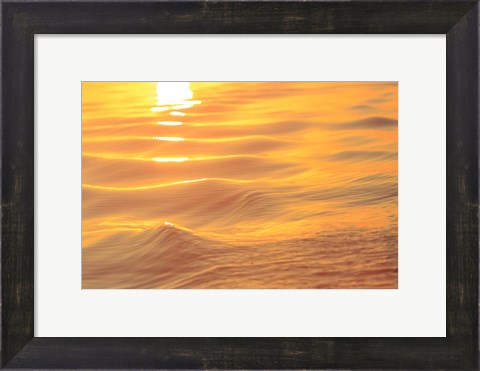 Framed Sunset Colors and Patterns on Small Waves Print