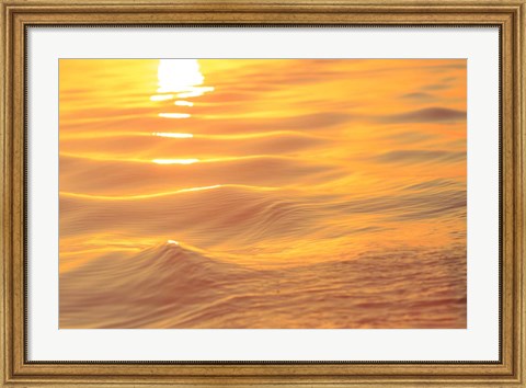 Framed Sunset Colors and Patterns on Small Waves Print