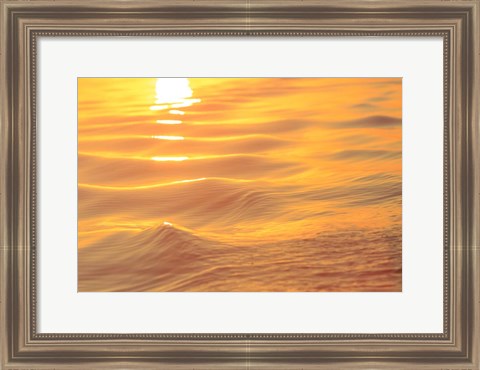 Framed Sunset Colors and Patterns on Small Waves Print