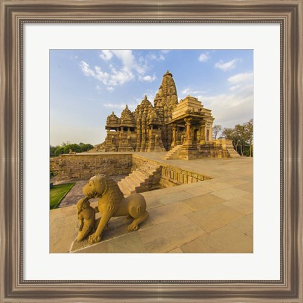 Framed Hindu Temples at Khajuraho, India Print