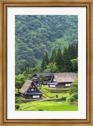 Framed Ainokura Village, Gokayama, Japan Print