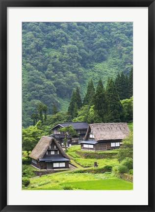 Framed Ainokura Village, Gokayama, Japan Print