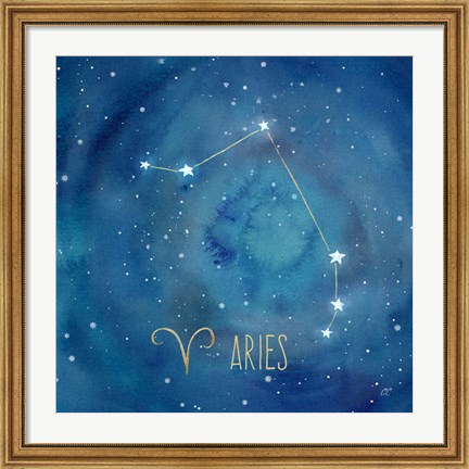 Framed Star Sign Aries Print