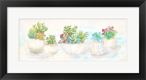 Framed Sweet Succulents Panel Print