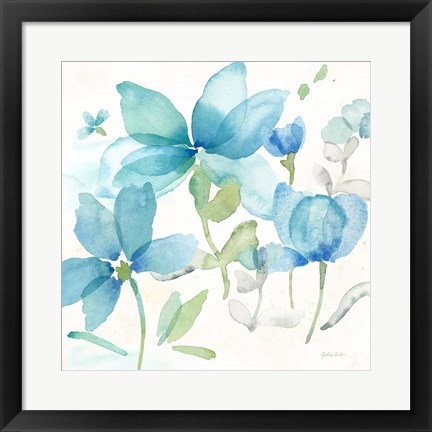 Framed Blue Poppy Field II Print