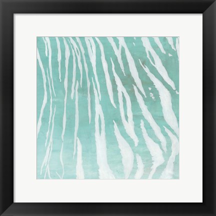 Framed Soft Animal Prints Blue Tiger Print