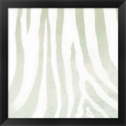 Framed Soft Animal Prints Gray Zebra Print