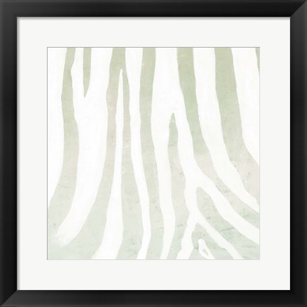 Framed Soft Animal Prints Gray Zebra Print