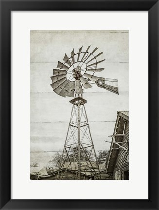 Framed Windmill Waterpump Print