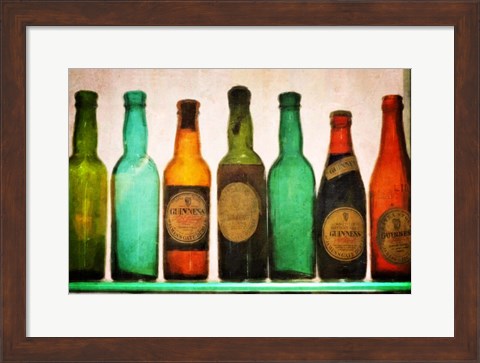 Framed Vintage Guiness Bottles Print